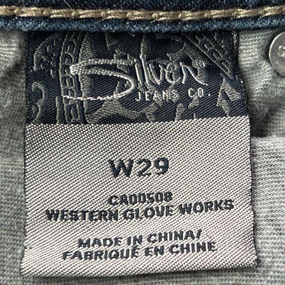 Silver Aiko Capri Jeans Womens 29 Blue Stretch Denim - Picture 5 of 10